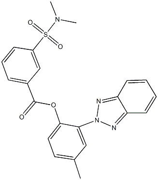 2-(2H-1,2,3-benzotriazol-2-yl)-4-methylphenyl 3-[(dimethylamino)sulfonyl]benzoate 结构式