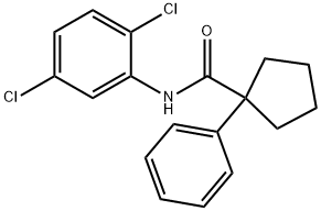 N-(2,5-dichlorophenyl)-1-phenylcyclopentanecarboxamide 结构式