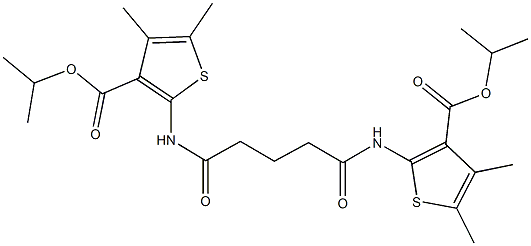 isopropyl 2-[(5-{[3-(isopropoxycarbonyl)-4,5-dimethyl-2-thienyl]amino}-5-oxopentanoyl)amino]-4,5-dimethyl-3-thiophenecarboxylate 结构式