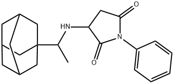 3-{[1-(1-adamantyl)ethyl]amino}-1-phenyl-2,5-pyrrolidinedione 结构式