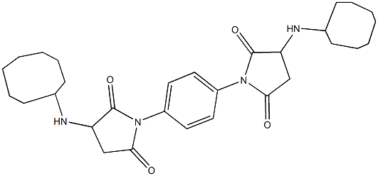 3-(cyclooctylamino)-1-{4-[3-(cyclooctylamino)-2,5-dioxo-1-pyrrolidinyl]phenyl}-2,5-pyrrolidinedione 结构式