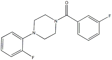 1-(3-fluorobenzoyl)-4-(2-fluorophenyl)piperazine 结构式
