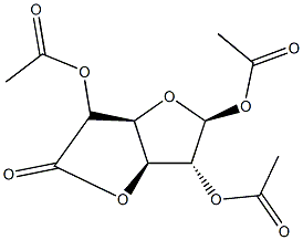 2,6-bis(acetyloxy)-5-oxohexahydrofuro[3,2-b]furan-3-yl acetate 结构式