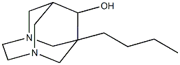 1-butyl-3,6-diazatricyclo[4.3.1.1~3,8~]undecan-9-ol 结构式