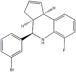 4-(3-bromophenyl)-6-fluoro-3a,4,5,9b-tetrahydro-3H-cyclopenta[c]quinoline 结构式