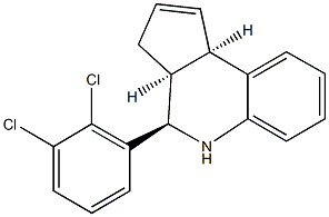 4-(2,3-dichlorophenyl)-3a,4,5,9b-tetrahydro-3H-cyclopenta[c]quinoline 结构式