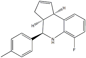 6-fluoro-4-(4-methylphenyl)-3a,4,5,9b-tetrahydro-3H-cyclopenta[c]quinoline 结构式