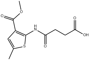 3-{[3-(甲氧基羰基)-5-甲基噻吩-2-基]氨基甲酰基}丙酸 结构式