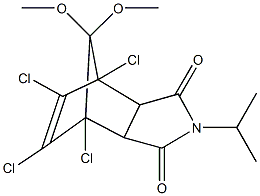 1,7,8,9-tetrachloro-4-isopropyl-10,10-dimethoxy-4-azatricyclo[5.2.1.0~2,6~]dec-8-ene-3,5-dione 结构式