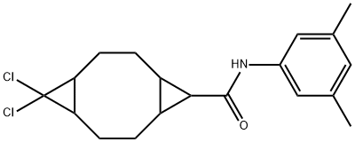 10,10-dichloro-N-(3,5-dimethylphenyl)tricyclo[7.1.0.0~4,6~]decane-5-carboxamide 结构式