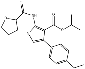 isopropyl 4-(4-ethylphenyl)-2-[(tetrahydro-2-furanylcarbonyl)amino]-3-thiophenecarboxylate 结构式