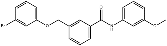 3-[(3-bromophenoxy)methyl]-N-(3-methoxyphenyl)benzamide 结构式