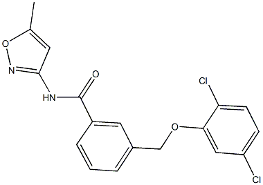 3-[(2,5-dichlorophenoxy)methyl]-N-(5-methyl-3-isoxazolyl)benzamide 结构式