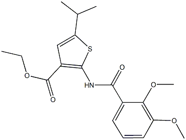 ethyl 2-[(2,3-dimethoxybenzoyl)amino]-5-isopropyl-3-thiophenecarboxylate 结构式