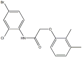 N-(4-bromo-2-chlorophenyl)-2-(2,3-dimethylphenoxy)acetamide 结构式