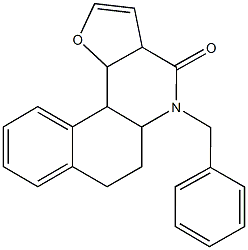 5-benzyl-5,5a,6,7,11b,11c-hexahydrobenzo[f]furo[3,2-c]quinolin-4(3aH)-one 结构式