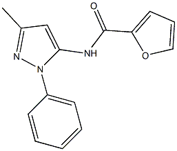 N-(3-methyl-1-phenyl-1H-pyrazol-5-yl)-2-furamide 结构式