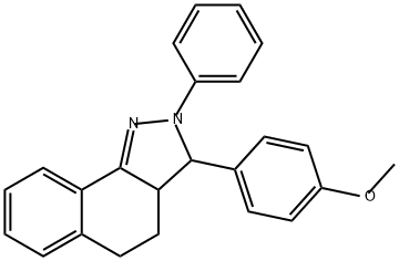 3-(4-methoxyphenyl)-2-phenyl-3,3a,4,5-tetrahydro-2H-benzo[g]indazole 结构式