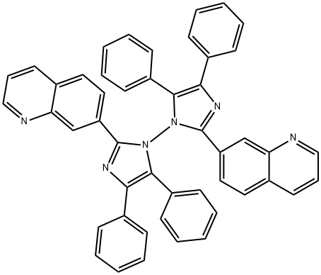 1,1'-bis[4,5-diphenyl-2-(7-quinolinyl)-1H-imidazole] 结构式