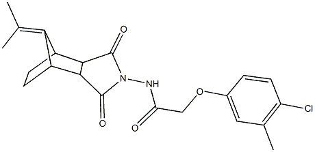 2-(4-chloro-3-methylphenoxy)-N-[10-(1-methylethylidene)-3,5-dioxo-4-azatricyclo[5.2.1.0~2,6~]dec-4-yl]acetamide 结构式