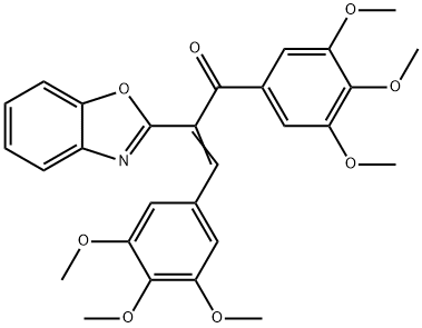 2-(1,3-benzoxazol-2-yl)-1,3-bis(3,4,5-trimethoxyphenyl)-2-propen-1-one 结构式