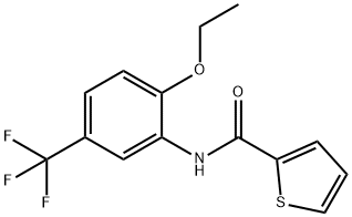 N-[2-ethoxy-5-(trifluoromethyl)phenyl]-2-thiophenecarboxamide 结构式