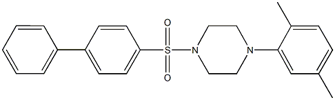 1-([1,1'-biphenyl]-4-ylsulfonyl)-4-(2,5-dimethylphenyl)piperazine 结构式