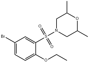 4-[(5-bromo-2-ethoxyphenyl)sulfonyl]-2,6-dimethylmorpholine 结构式