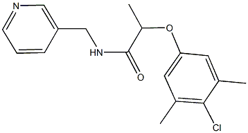 2-(4-chloro-3,5-dimethylphenoxy)-N-(3-pyridinylmethyl)propanamide 结构式