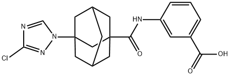 3-({[3-(3-chloro-1H-1,2,4-triazol-1-yl)-1-adamantyl]carbonyl}amino)benzoic acid 结构式