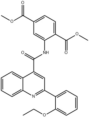 dimethyl 2-({[2-(2-ethoxyphenyl)-4-quinolinyl]carbonyl}amino)terephthalate 结构式