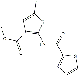 methyl 5-methyl-2-[(thien-2-ylcarbonyl)amino]thiophene-3-carboxylate 结构式