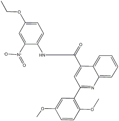 2-(2,5-dimethoxyphenyl)-N-{4-ethoxy-2-nitrophenyl}-4-quinolinecarboxamide 结构式