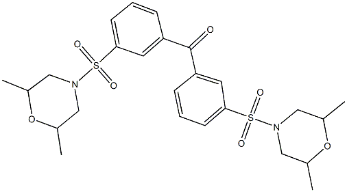 bis{3-[(2,6-dimethyl-4-morpholinyl)sulfonyl]phenyl}methanone 结构式