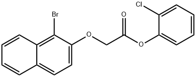 2-chlorophenyl [(1-bromo-2-naphthyl)oxy]acetate 结构式