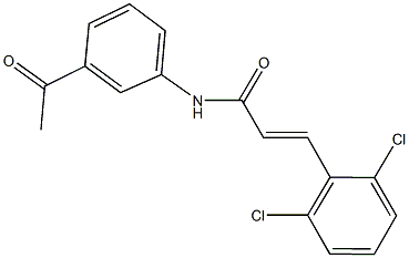 N-(3-acetylphenyl)-3-(2,6-dichlorophenyl)acrylamide 结构式