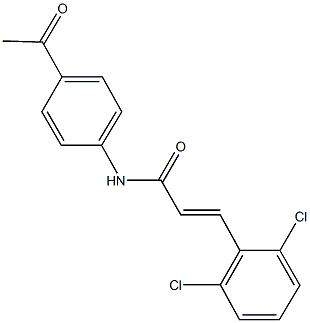 N-(4-acetylphenyl)-3-(2,6-dichlorophenyl)acrylamide 结构式
