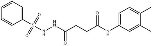 N-(3,4-dimethylphenyl)-4-oxo-4-[2-(phenylsulfonyl)hydrazino]butanamide 结构式