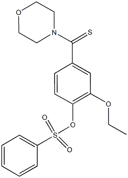 2-ethoxy-4-(4-morpholinylcarbothioyl)phenyl benzenesulfonate 结构式