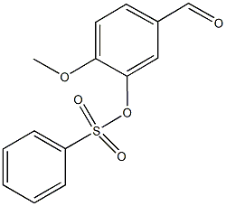 5-formyl-2-methoxyphenyl benzenesulfonate 结构式