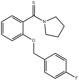 4-fluorobenzyl 2-(1-pyrrolidinylcarbothioyl)phenyl ether 结构式