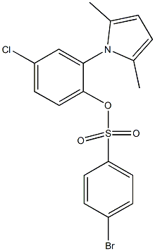 4-chloro-2-(2,5-dimethyl-1H-pyrrol-1-yl)phenyl 4-bromobenzenesulfonate 结构式