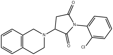 1-(2-chlorophenyl)-3-(3,4-dihydro-2(1H)-isoquinolinyl)-2,5-pyrrolidinedione 结构式
