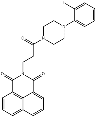 2-{3-[4-(2-fluorophenyl)-1-piperazinyl]-3-oxopropyl}-1H-benzo[de]isoquinoline-1,3(2H)-dione 结构式