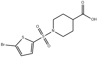 1-[(5-bromo-2-thienyl)sulfonyl]-4-piperidinecarboxylic acid 结构式