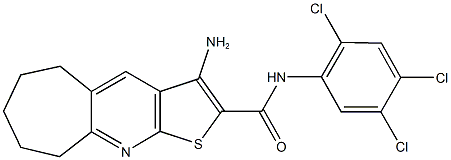 3-amino-N-(2,4,5-trichlorophenyl)-6,7,8,9-tetrahydro-5H-cyclohepta[b]thieno[3,2-e]pyridine-2-carboxamide 结构式