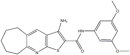 3-amino-N-(3,5-dimethoxyphenyl)-6,7,8,9-tetrahydro-5H-cyclohepta[b]thieno[3,2-e]pyridine-2-carboxamide 结构式