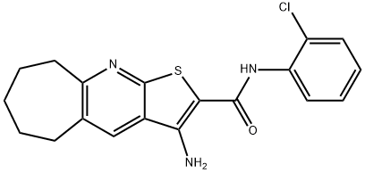 3-amino-N-(2-chlorophenyl)-6,7,8,9-tetrahydro-5H-cyclohepta[b]thieno[3,2-e]pyridine-2-carboxamide 结构式