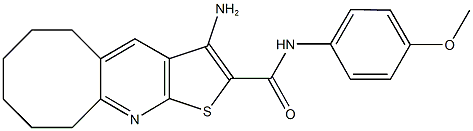 3-amino-N-(4-methoxyphenyl)-5,6,7,8,9,10-hexahydrocycloocta[b]thieno[3,2-e]pyridine-2-carboxamide 结构式