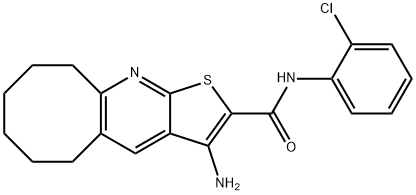 3-amino-N-(2-chlorophenyl)-5,6,7,8,9,10-hexahydrocycloocta[b]thieno[3,2-e]pyridine-2-carboxamide 结构式